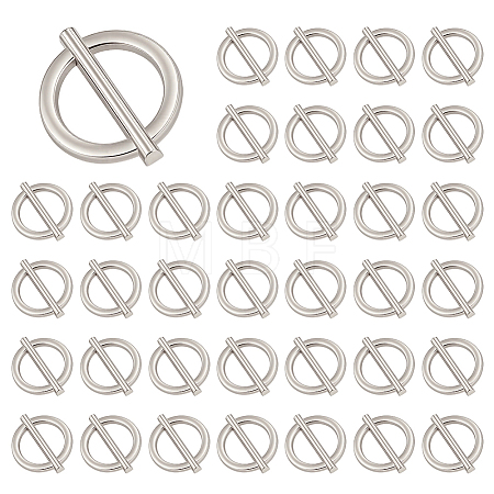 40Pcs 1-Hole Alloy Shank Buttons BUTT-MA0001-18P-1