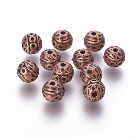 Tibetan Style Zinc Alloy Beads X-PALLOY-L230-01R-RS-1