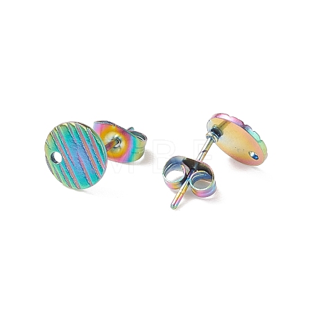 Ion Plating(IP) 304 Stainless Steel Ear Stud Findings STAS-O119-17A-M-1