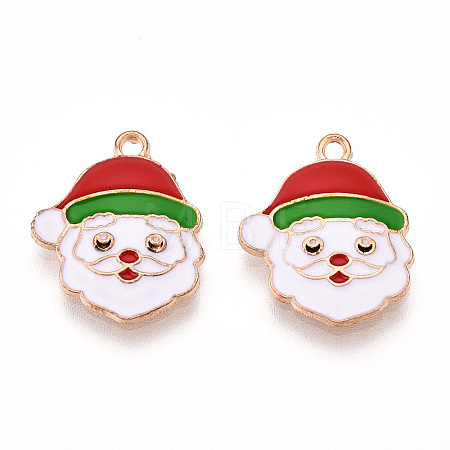 Christmas Theme Alloy Enamel Pendants ENAM-N056-403G-1