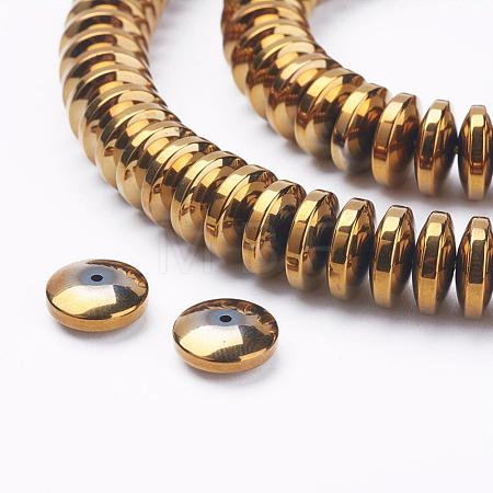 Electroplate Non-Magnetic Synthetic Hematite Beads Strands G-F510-03G-1