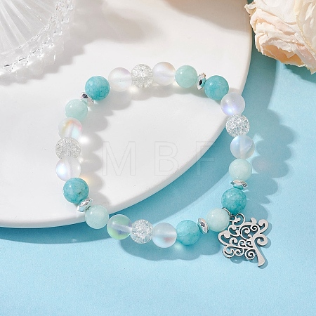 304 Stainless Steel Charm Bracelets BJEW-JB12878-1