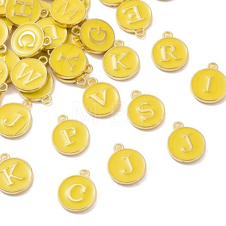 Golden Plated Alloy Enamel Charms ENAM-S118-09-M-1