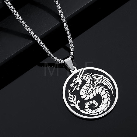 Hip-hop Style Animal Theme 304 Stainless Steel Pendant Necklaces FS-WG80E3F-04-1