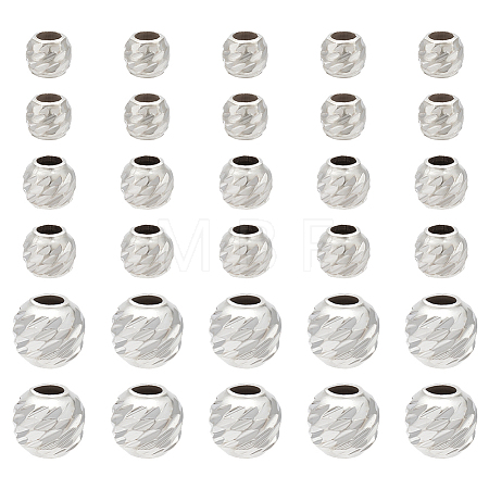 30Pcs 3 Style 925 Sterling Silver Spacer Beads STER-PH0001-28-1
