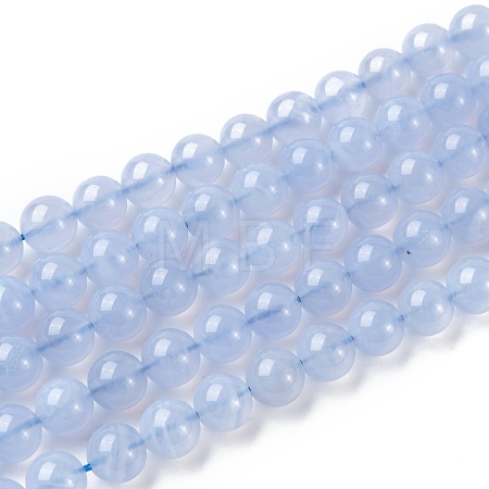 Grade AA Natural Blue Lace Agate Beads Strands G-F222-30-8mm-1-1