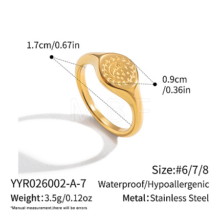 304 Stainless Steel Finger Rings for Women DP0534-3-1