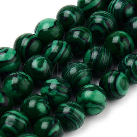 Synthetic Malachite Bead Strands X-G-Q462-57-8mm-1
