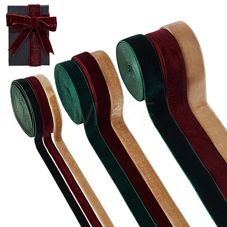 9Rolls 9 Colors Nylon Velvet Ribbon OCOR-PH0036-46-1