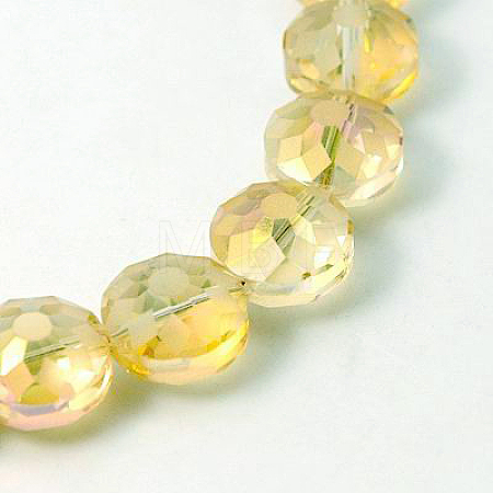 Electorplated Glass Beads EGLA-E002-2O-1