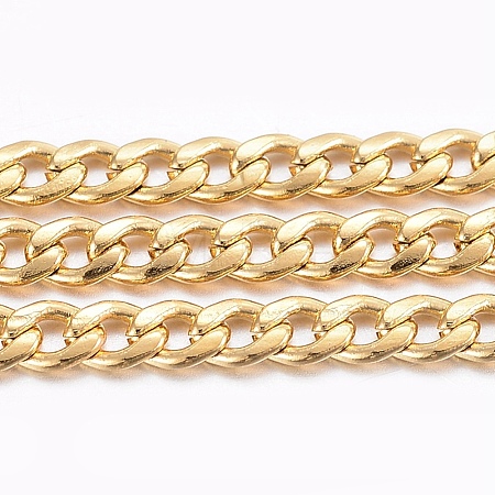 Ion Plating(IP) 304 Stainless Steel Curb Chains CHS-H016-01G-20M-1