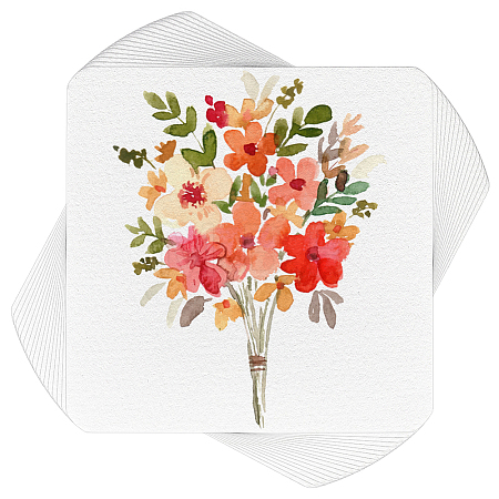 50Pcs Paper Greeting Cards AJEW-WH0752-314A-1