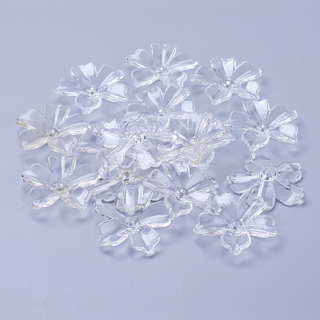 Flower Acrylic Beads LS-X-PL670Y-1-1
