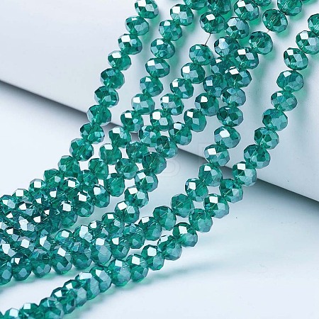 Electroplate Glass Beads Strands EGLA-A034-T8mm-A18-1