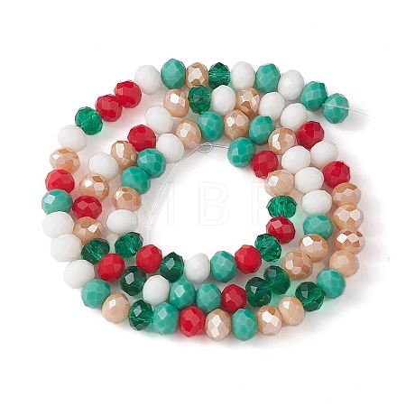 Christmas Theme Glass Beads Strands GLAA-YW0001-82A-1