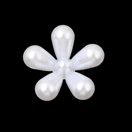 Opaque Resin Imitation Pearl Cabochons RE-CBADCDD-10-1