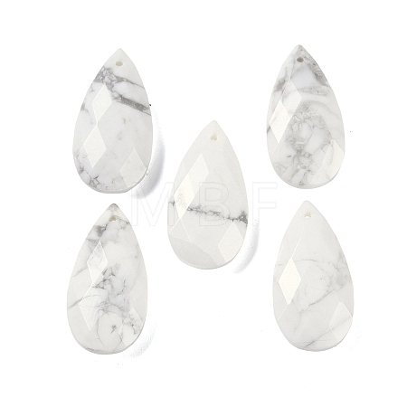 Natural Howlite Pendants G-C140-05C-1