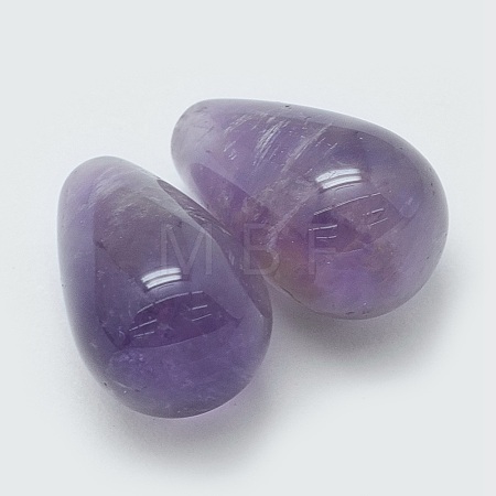 Natural Amethyst Half Drilled Beads G-G760-I01-1