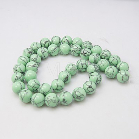 Synthetic Turquoise Beads Strands TURQ-H038-8mm-XXS19-1