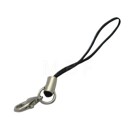 Black DIY Cord Loop Mobile Straps X-MOBA-SCL004-1-1