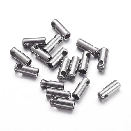 Tarnish Resistant 201 Stainless Steel Cord Ends X-STAS-S028-30-1