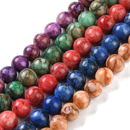 Natural Turquoise Dyed Beads Strands TURQ-U001-02-1