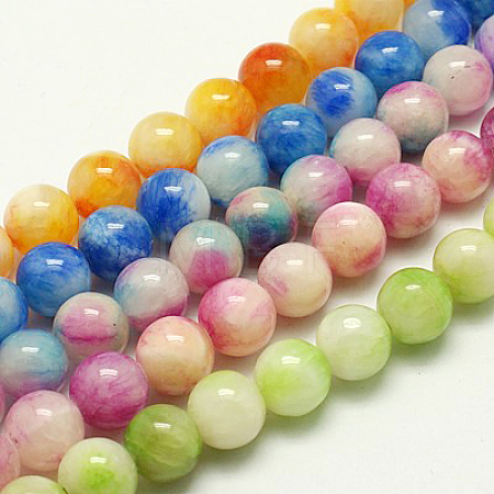 Natural Persian Jade Beads Strands G-H1625-8mm-M-1