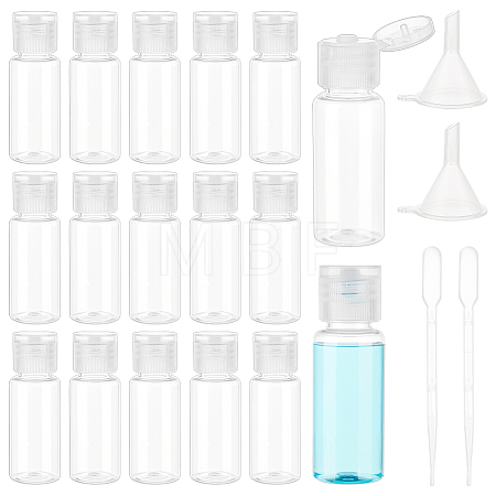 50Pcs Plastic Flip Top Cap Bottles MRMJ-BC0003-56B-1
