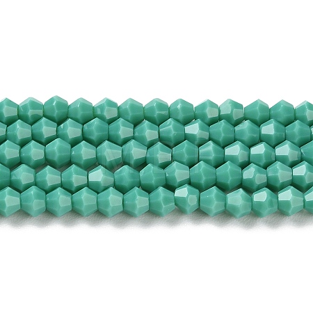Opaque Solid Color Imitation Jade Glass Beads Strands GLAA-F029-P4mm-07-1