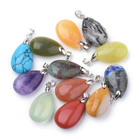 Natural & Synthetic Mixed Stone Pendants G-S243-M-1