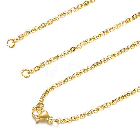 304 Stainless Steel Cable Chain Necklace Making STAS-T040-PJ208-2-70-1