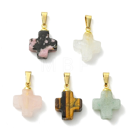 Natural Mixed Stone Pendants PALLOY-JF05633-1