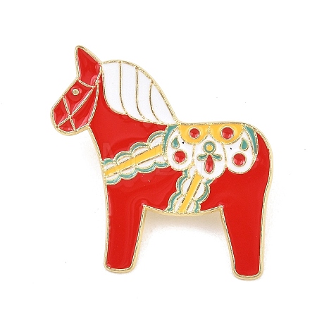 Horse Enamel Pins JEWB-L023-05B-G-1