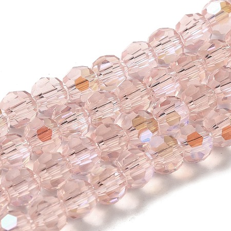 Electroplate Transparent Glass Beads Strands LS-EGLA-A035-T6mm-L20-1