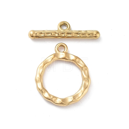 Ion Plating(IP) 304 Stainless Steel Ring Toggle Clasps STAS-A092-09B-G-1