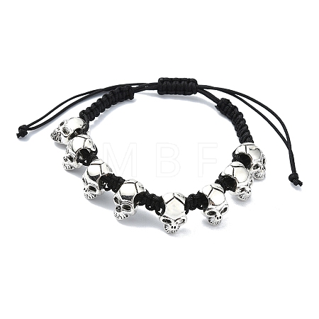 Adjustable Alloy Braided Beads Bracelets BJEW-JB10917-1