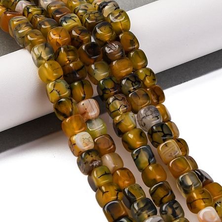 Natural Dragon Veins Agate Beads Strands G-G177-E04-01-1