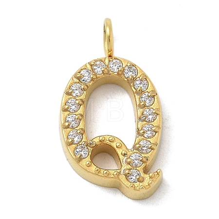 Ion Plating(IP) 304 Stainless Steel Micro Pave Cubic Zirconia Pendants STAS-Z107-03G-16-1