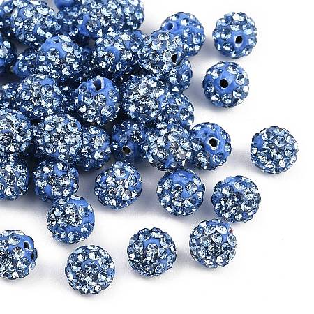 Polymer Clay Rhinestone Beads RB-H284-6MM-Half-2-1