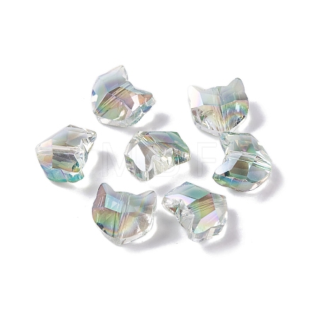 100Pcs Electroplate Glass Beads EGLA-P060-01B-HR01-1