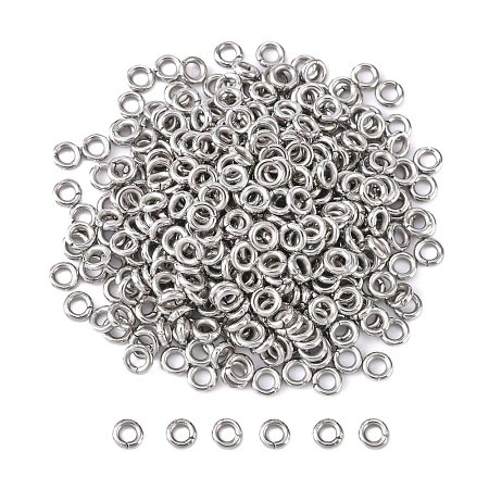 Tarnish Resistant 304 Stainless Steel Open Jump Rings STAS-Q186-02-4x1mm-1