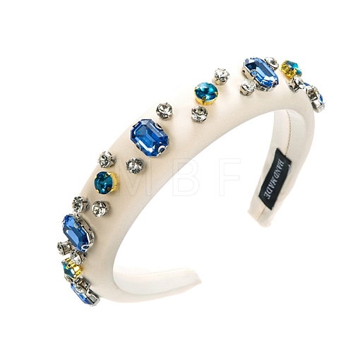 Glass Rhinestone Hair Bands PW-WG38108-04-1