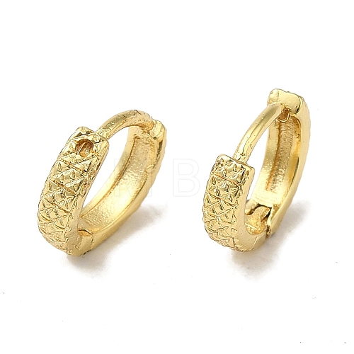 Textured Brass Huggie Hoop Earrings for Women EJEW-C097-06E-G-1