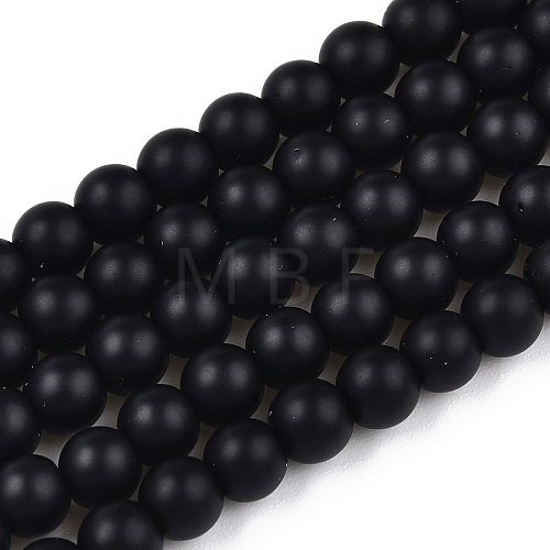 Opaque Glass Beads Strands GLAA-T032-P4mm-MD01-1