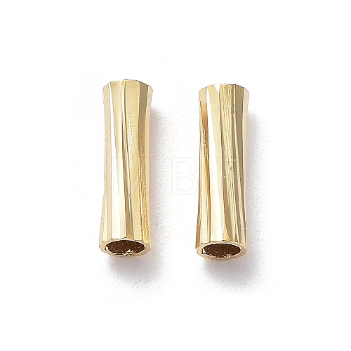 Rack Plating Brass Tube Beads KK-R149-02B-G-1