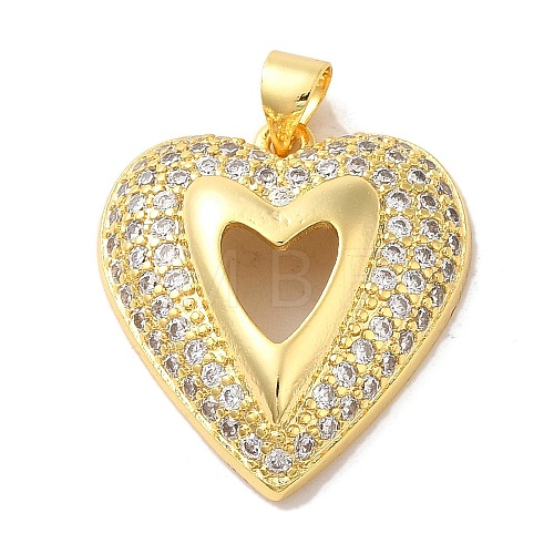Mother's Day Brass Micro Pave Clear Cubic Zirconia Pendants FIND-Z041-20L-1