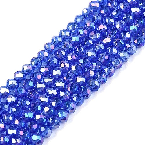 Electroplate Glass Beads Strands EGLA-A044-T2mm-B31-1