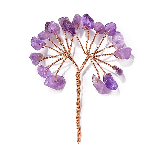 Natural Amethyst Chips Tree Decorations PW-WG48902-01-1