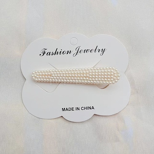 Imitation Pearl Alligator Hair Clips PW-WGA4327-08-1