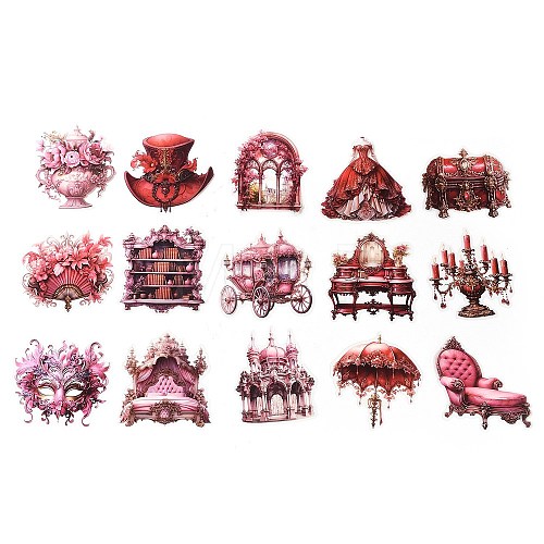 60Pcs Forest Theme Waterproof PET Stickers Set DIY-F149-04D-1